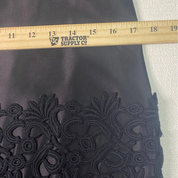 Whimsigoth Mini Pencil SkirtCrochet Lace Fringe Witchy Coquette Mob Wife 2 Black - Picture 3 of 9